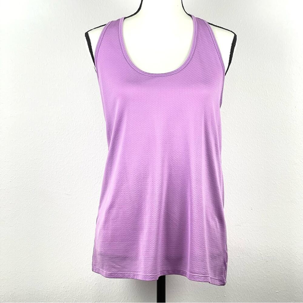 Marika Tek Lavender Dry-Wik Performance Wear T-Strap Racerback Tank Top - Large